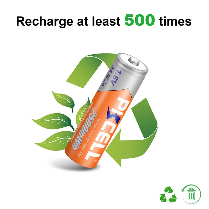 8PCS AA NI-ZN Rechargeable Batteries and Battery Charger for AA AAA battery