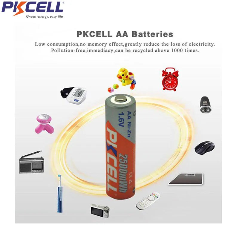 4Pcs AA Rechargeable Battery PKCELL