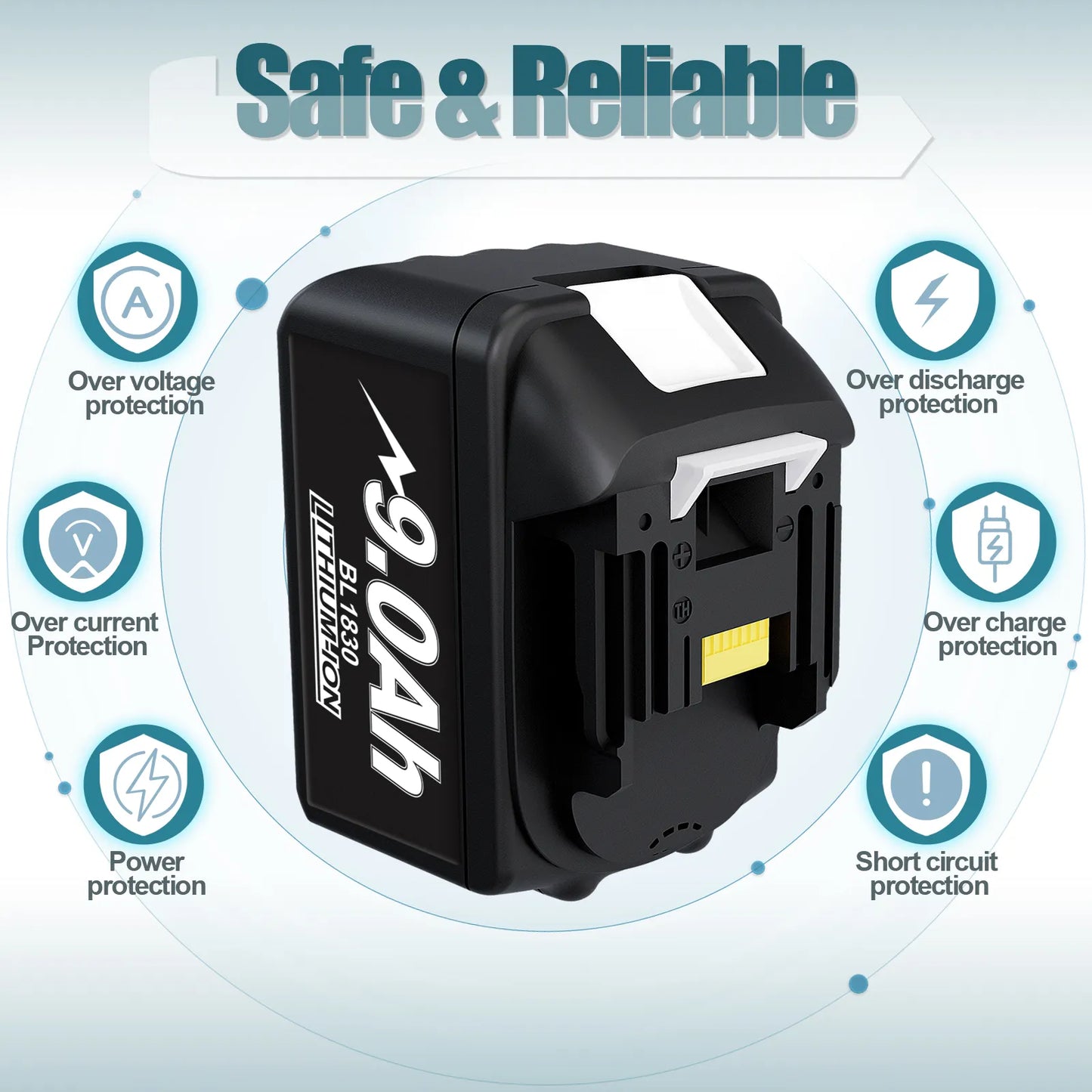 Battery 3.0/6.0/9.0Ah for Li-ion Rechargeable Power Tools For Makita