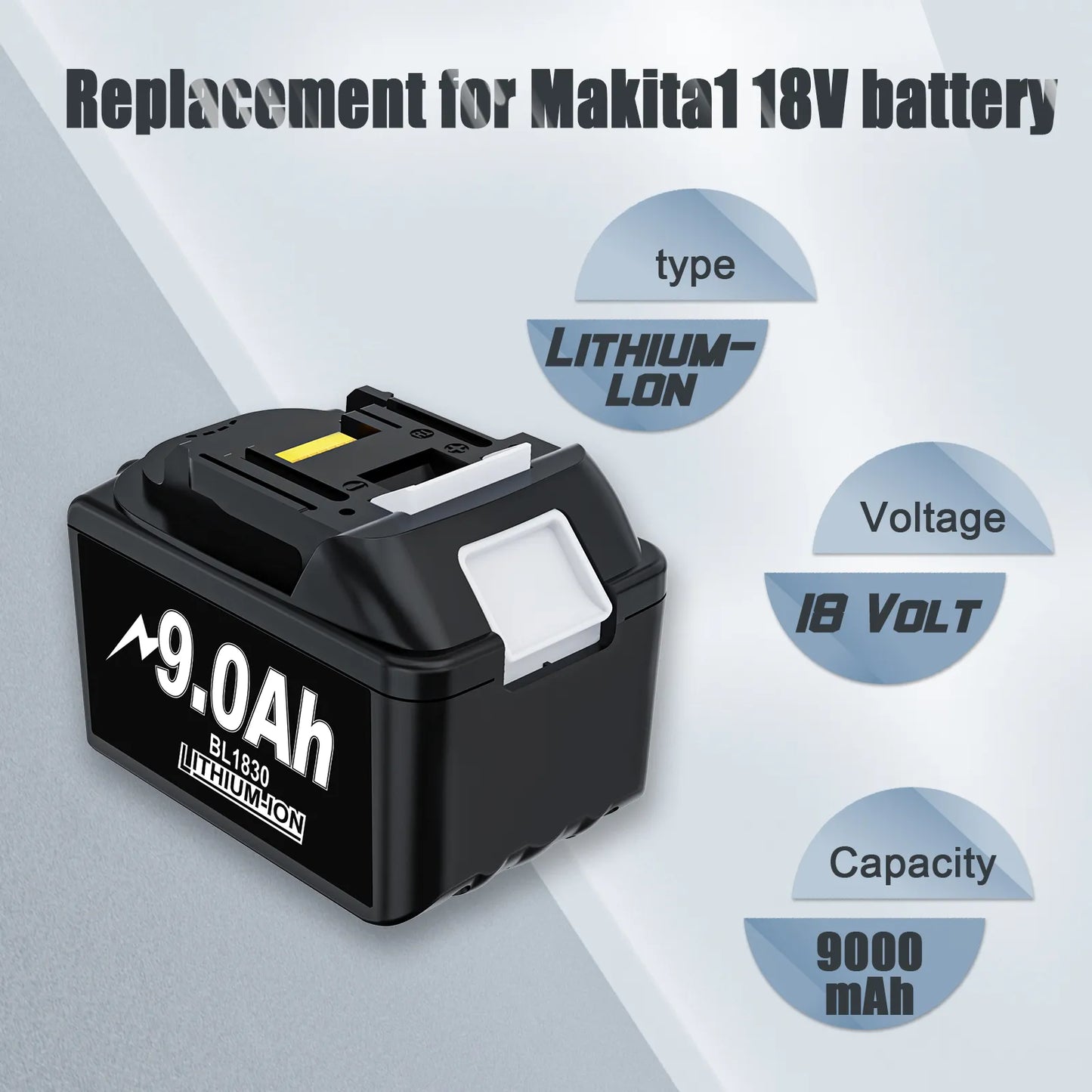 Battery 3.0/6.0/9.0Ah for Li-ion Rechargeable Power Tools For Makita