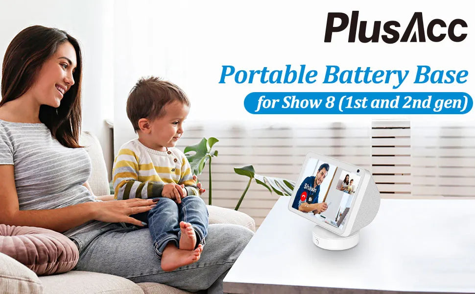Portable Battery Base for Echo Show 5 8(1st 2nd Gen)