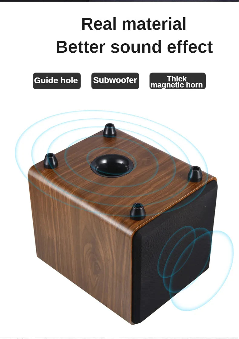 Soundbar for TV, Wooden Subwoofer Bluetooth Speakers