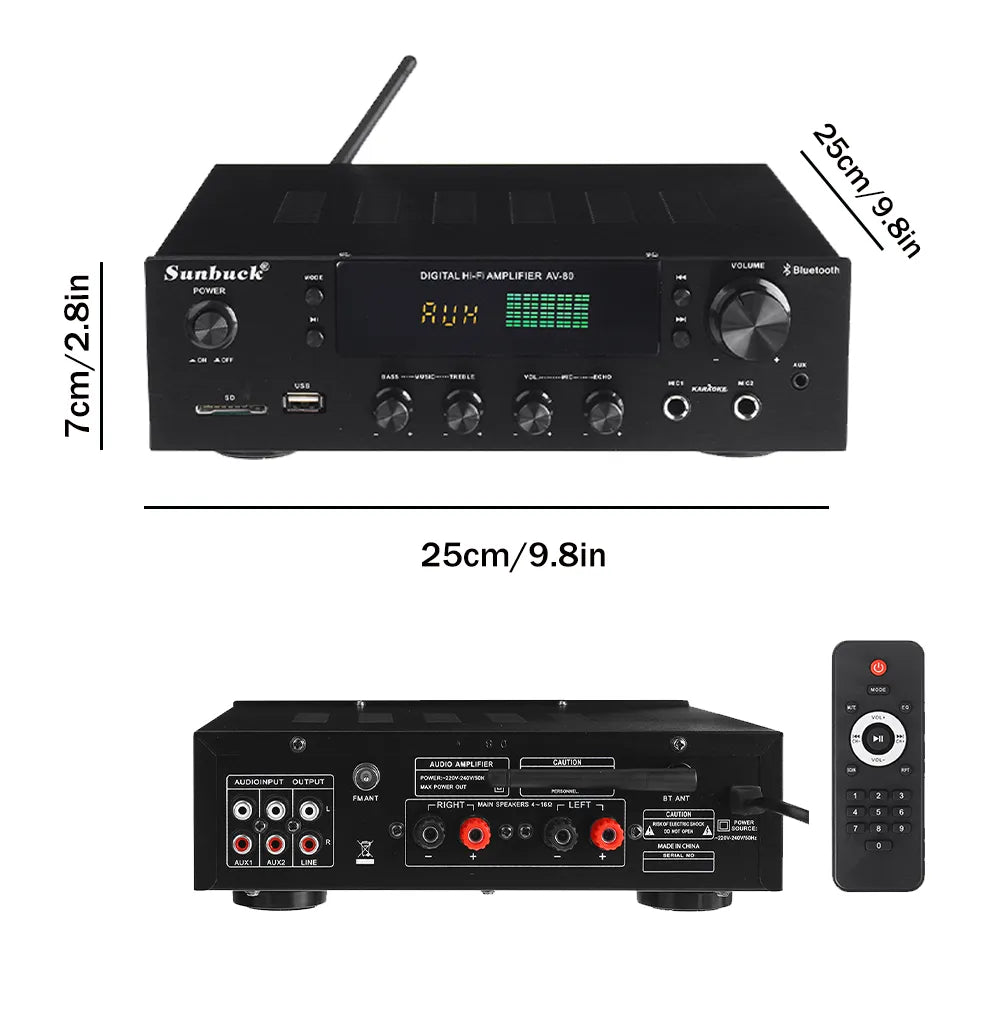 Bluetooth Home Theater Amplifier