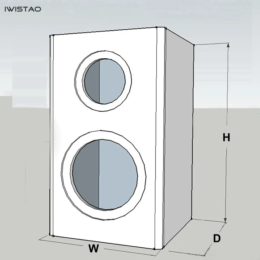 2 Way Speaker Empty Cabinet 1 Pair Finished  Solid Birch Wood