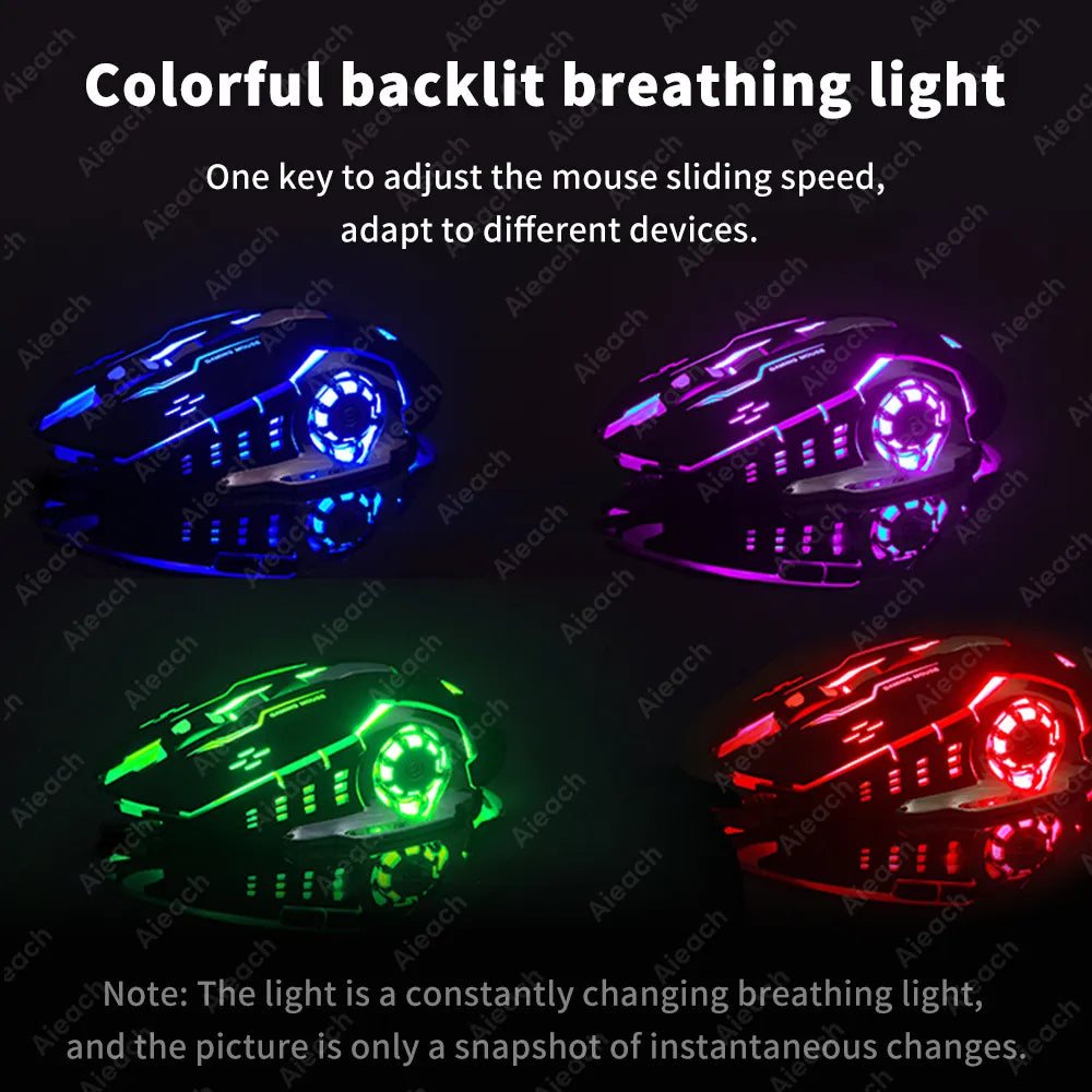 Rechargeable Wireless Mouse Backlight PC Gamer Mouse For Computer