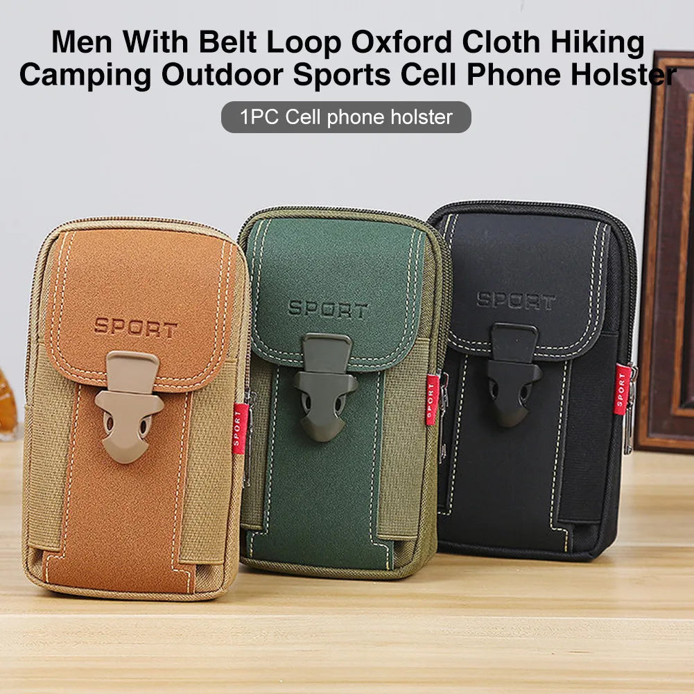 Men Waist Bag Oxford Cloth Mobile Phone Bag