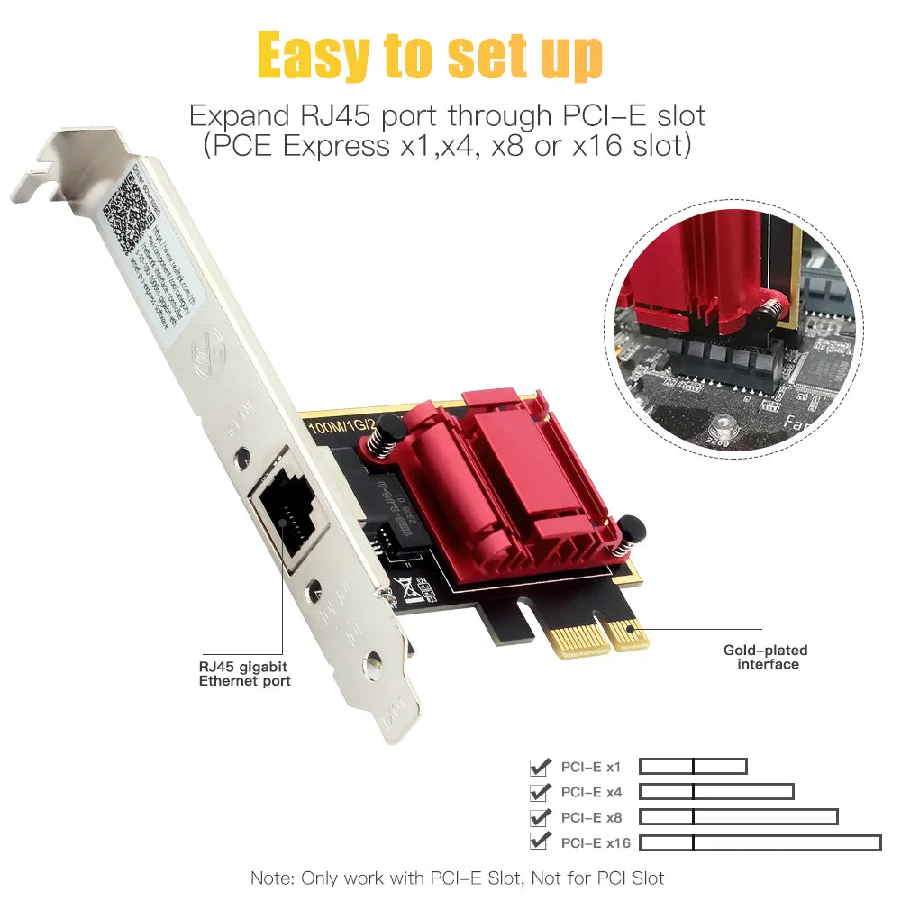 2.5G PCI-E To RJ45 Network Card