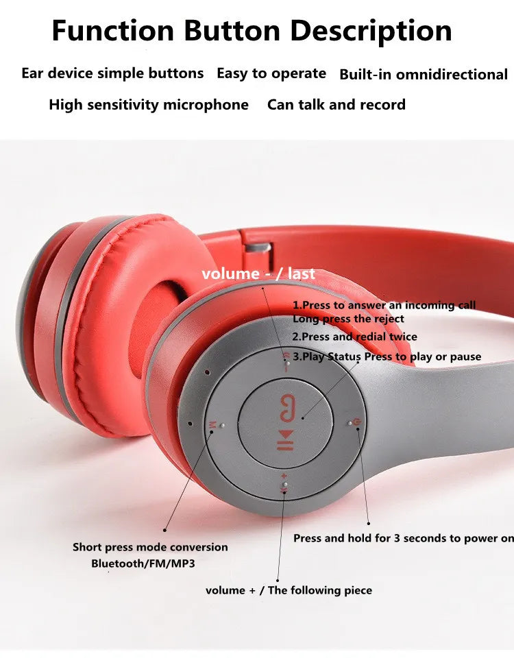 Stereo Headset 5.0 Bluetooth Headset