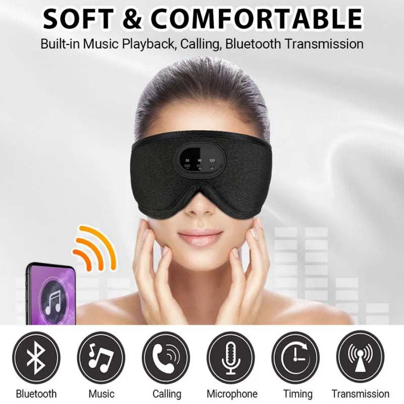 Bluetooth eye mask 3D wireless music, White noise version