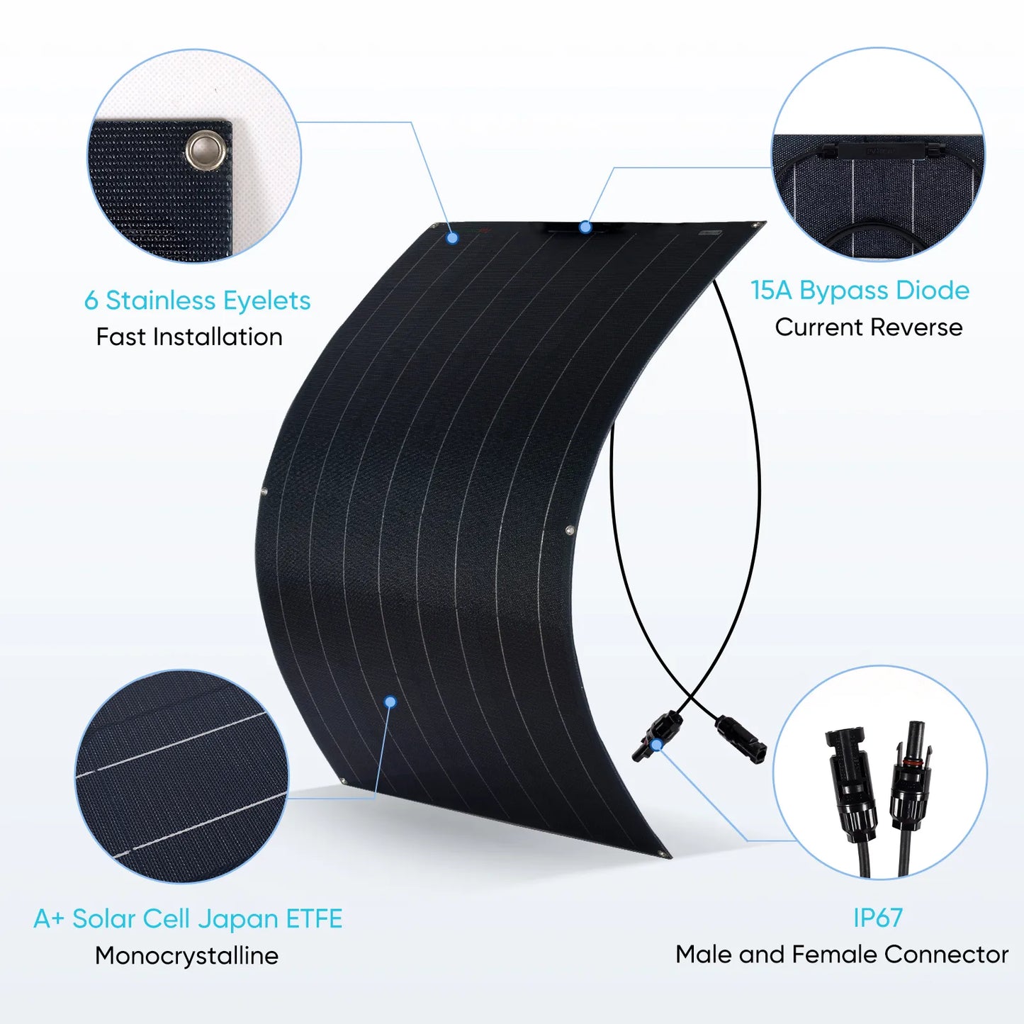 Flexible Mono-crystalline Solar Cell Panel 300w 330W 400w 440W 200w 100w 110W  1000w