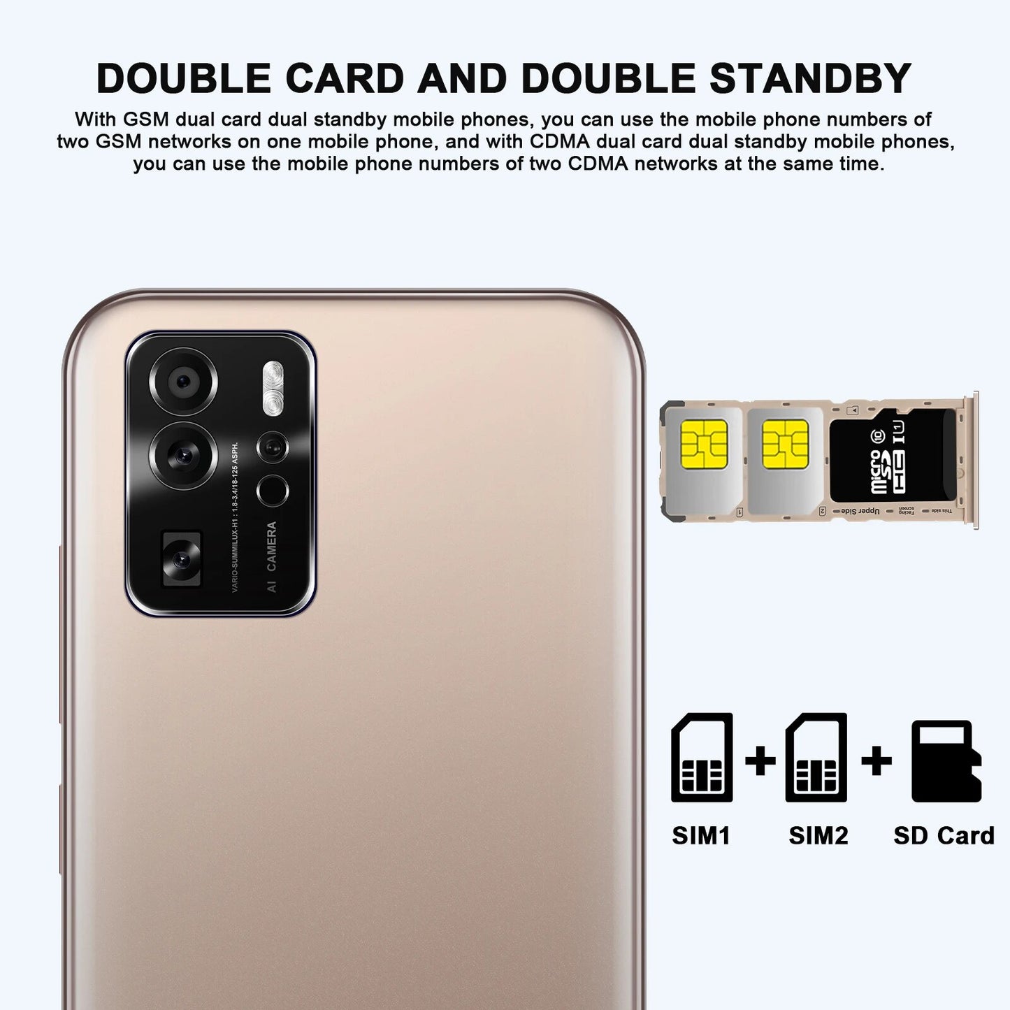 2023 Global Version Mobile Phone 48MP Face ID Dual Sim Cellphone Smartphone 8GB+256GB