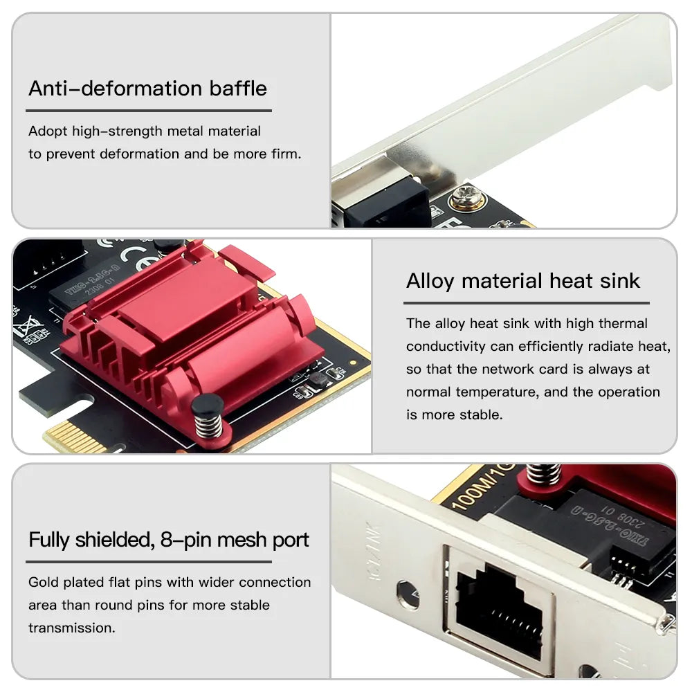 2.5G PCI-E To RJ45 Network Card