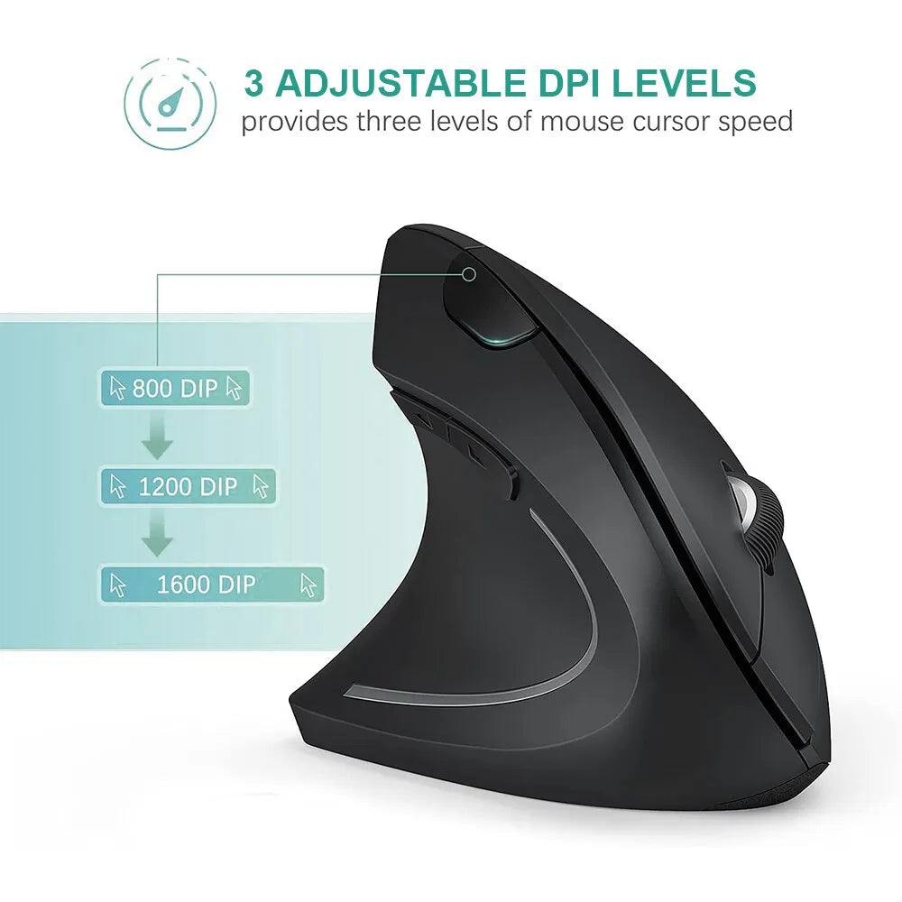 Vertical Ergonomic 2.4GHz Wireless Optical Mouse