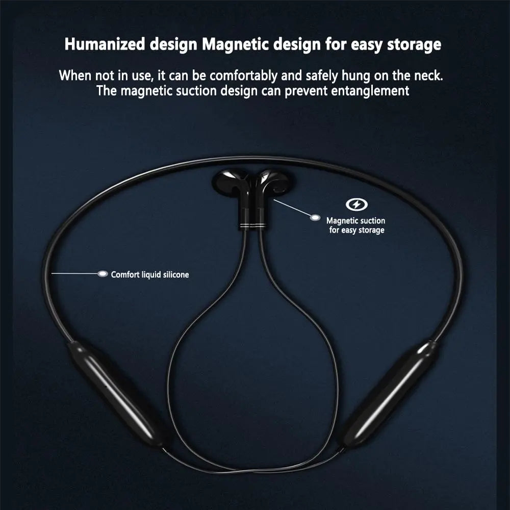 Wireless Neckband Headphones Surround Sound Headset