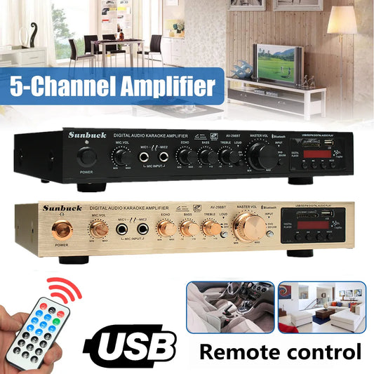 Home Theater 5 Channel Bluetooth Amplifier