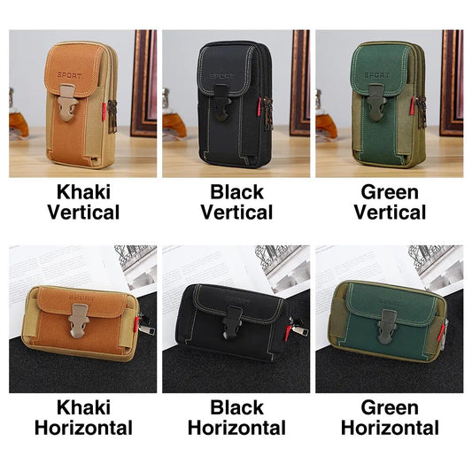 Men Waist Bag Oxford Cloth Mobile Phone Bag