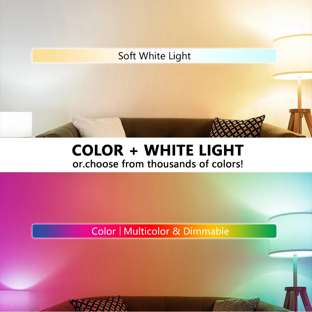 220V E27 RGB LED Light Bulb IR Remote Control Changeable Colorful RGBW