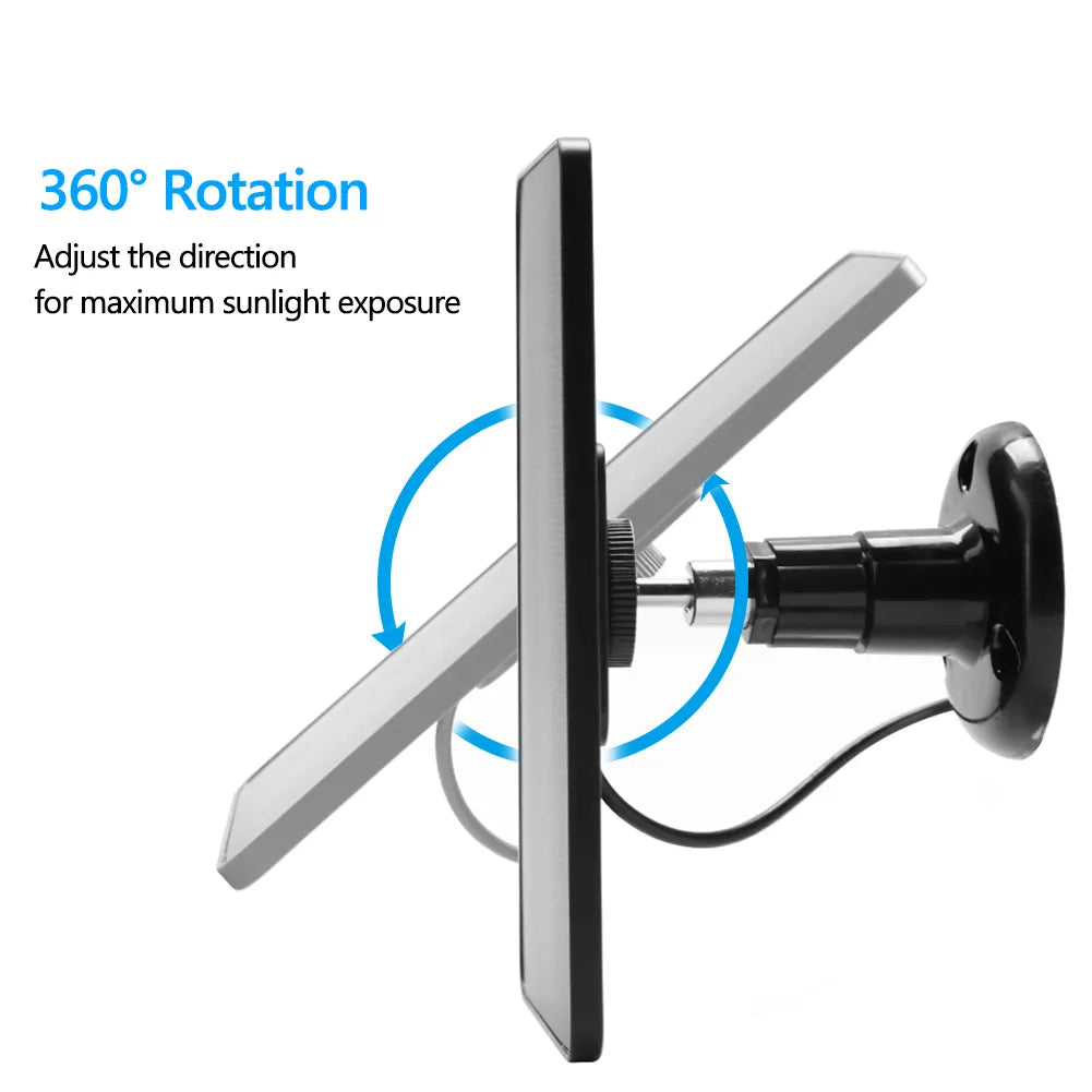 2 Portable Solar Panels for Security Camera, Home Light System