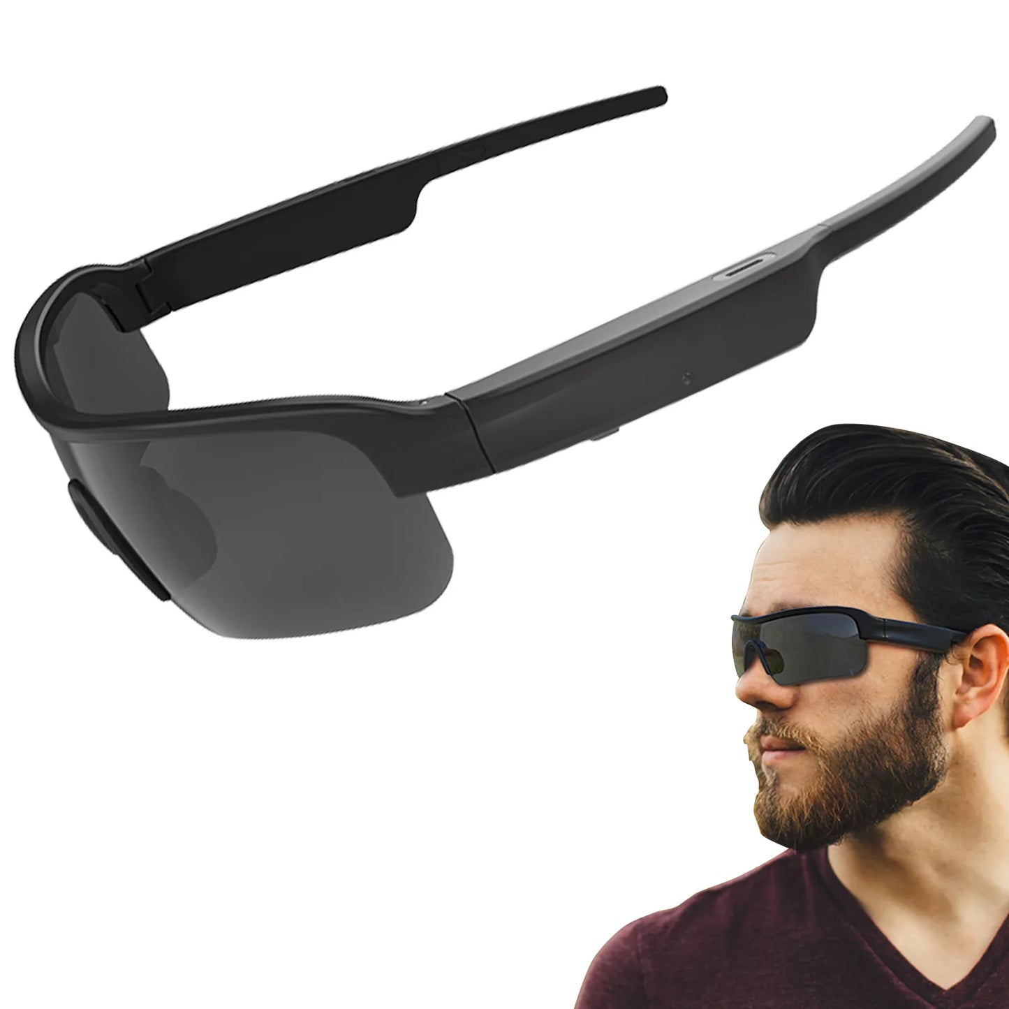 Audio Smart Wireless Bluetooth 5.0 Polarized Glasses, Headset Music