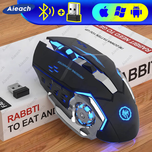 Rechargeable Wireless Mouse Backlight PC Gamer Mouse For Computer