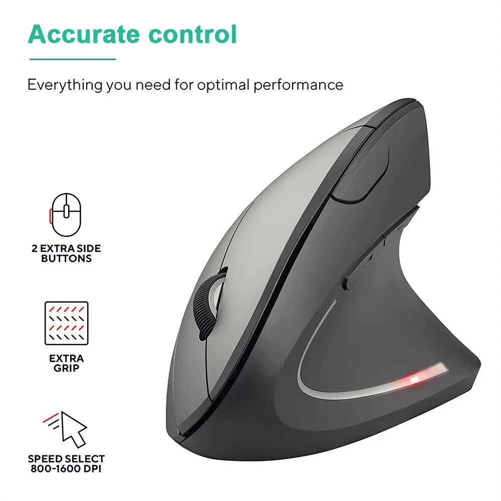 Vertical Ergonomic 2.4GHz Wireless Optical Mouse