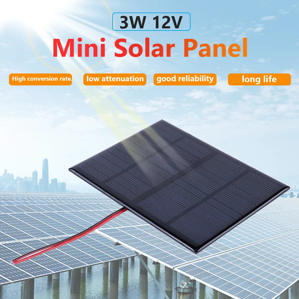 Mini Solar Panel Charger for Battery, Mobile Phone