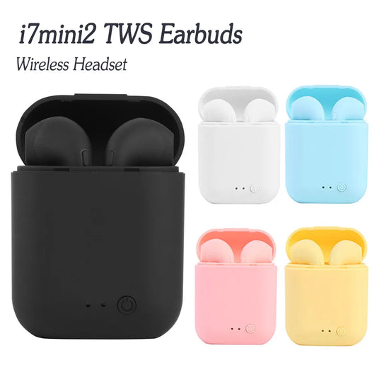 Wireless Earphones With Mic Bluetooth-compatible 5.0 w/ Charging Case