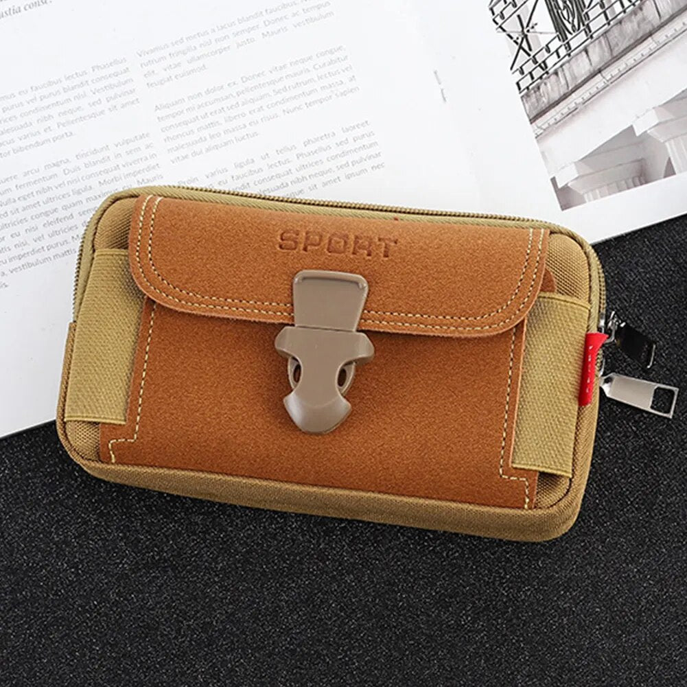 Men Waist Bag Oxford Cloth Mobile Phone Bag