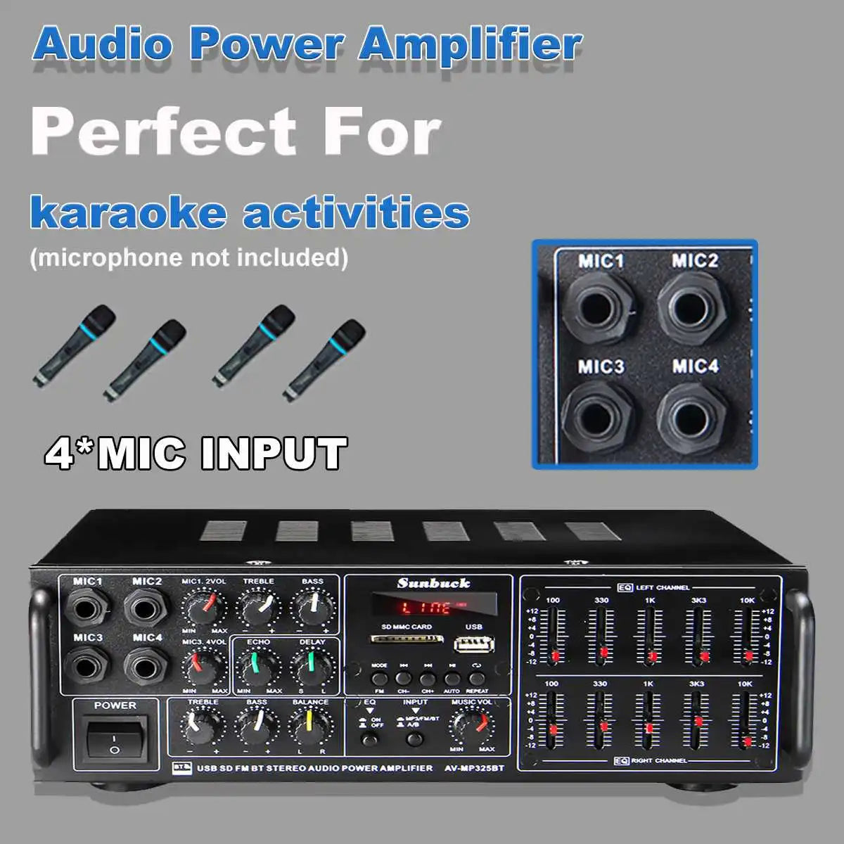 8000W Bluetooth Amplifiers