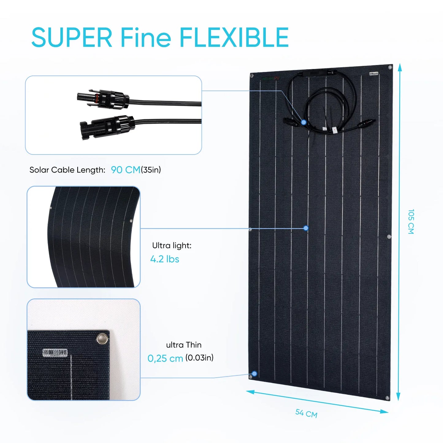 Flexible Mono-crystalline Solar Cell Panel 300w 330W 400w 440W 200w 100w 110W  1000w