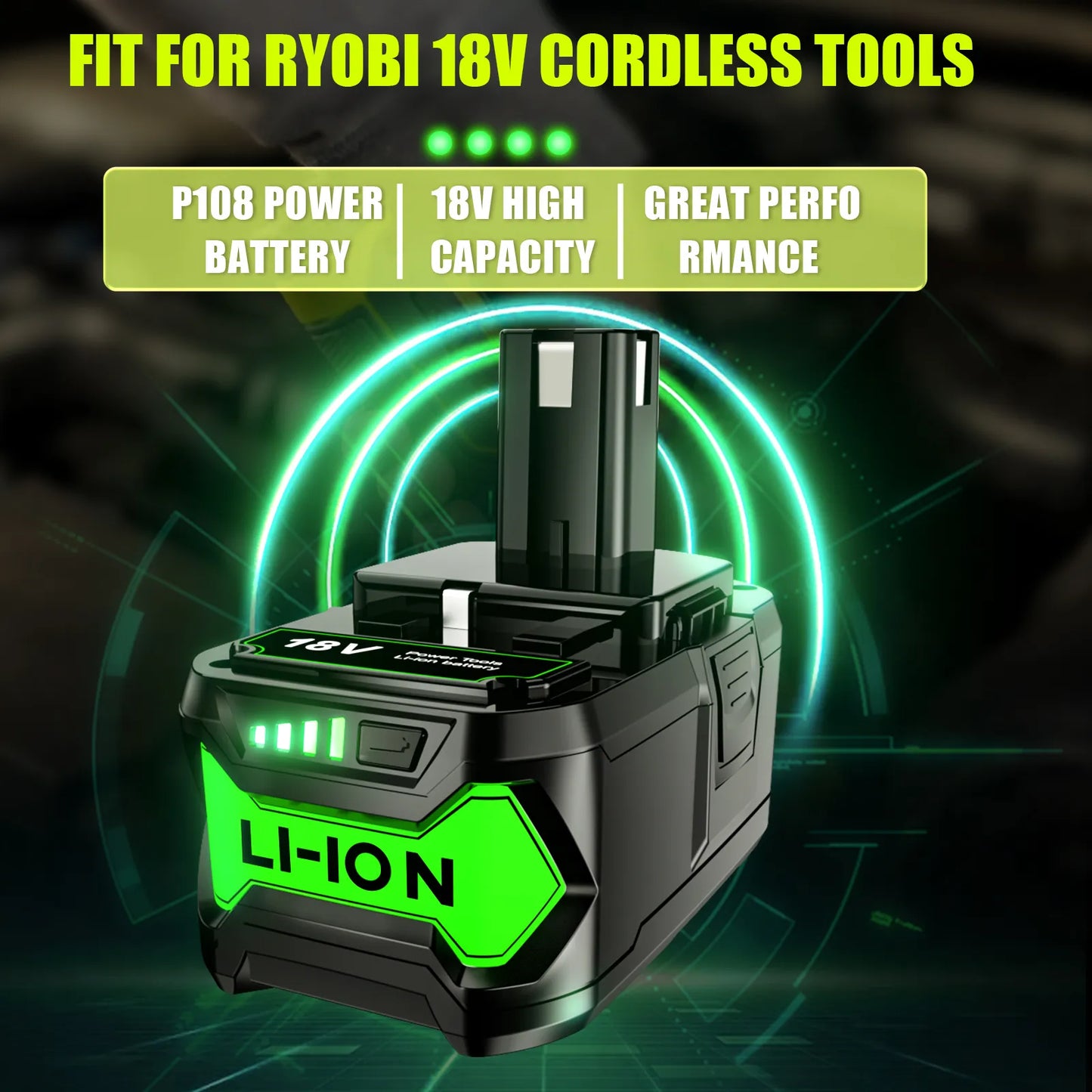 18V Lithium Battery For Ryobi ONE