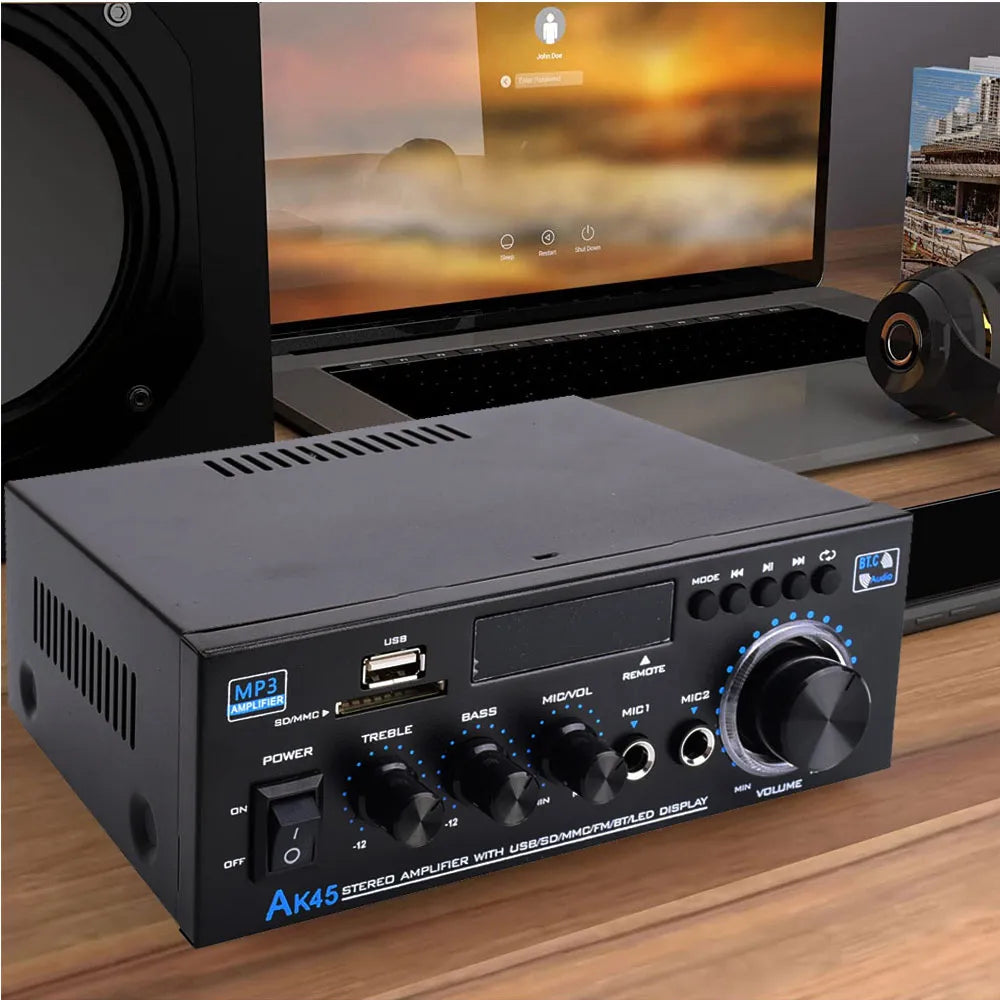 HiFi Digital Audio 2.0 Channel Bluetooth Amplifier