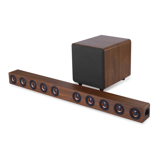 Soundbar for TV, Wooden Subwoofer Bluetooth Speakers